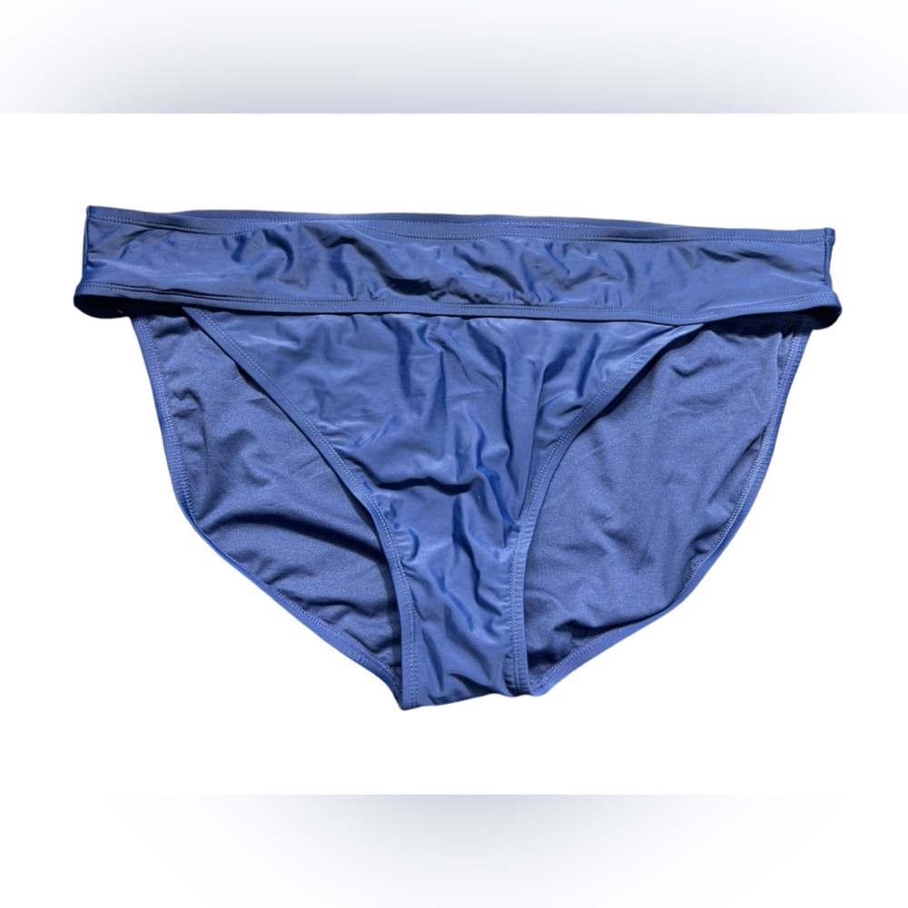 PEYTON AND PARKER womens plus size 3X navy blue high cut hipster swim bottom NWT